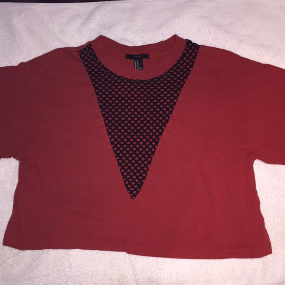 red mesh crop top - Picture 1 of 4